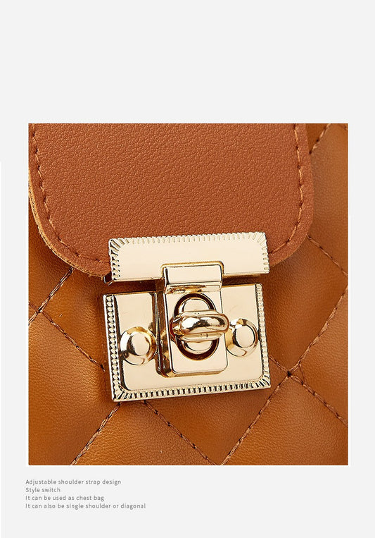 New Messenger handbags Women's Fashion Simple Rhombus Single Shoulder Mobile Phone bags