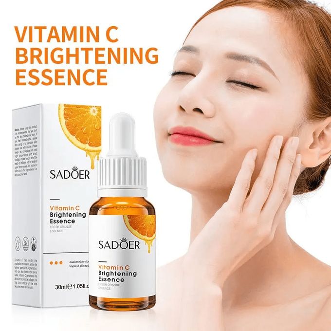 Skin Care, Vitamin C Brightening Essence, Fade Melanin, Moisturizing and Soothing Essence