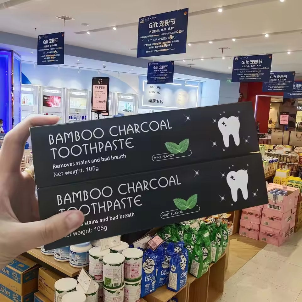 Bamboo Charcoal Toothpaste Whitening Teeth Activated Carbon Removing Yellow Teeth Cleaning Tooth Stain Fresh Oral Tooth Care