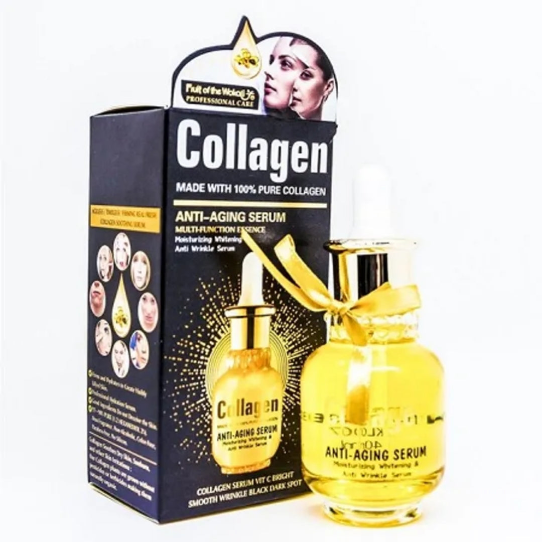 Original Fruit Of The Wokali 100% PURE COLLAGEN SKIN FIRMING ANTI-AGING FACE SERUM Gold