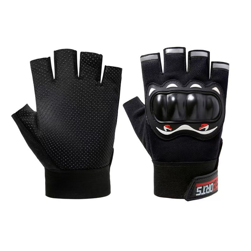 Half-finger gloves Men's And Women's Motorcycle Gloves Protective shell Cycling Gloves open-finger tactics gloves Outdoor Sports protection Fitness Barbell Equipment Weightlifting riding climbing