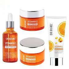 Dr. Rashel 4 in 1 Vitamin C Anti-Ageing Skin Care Combo Set - Face Serum, Day Cream, Night Cream, Facial Cleanser