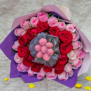 Strawberry Dips in a Flower Bouquet