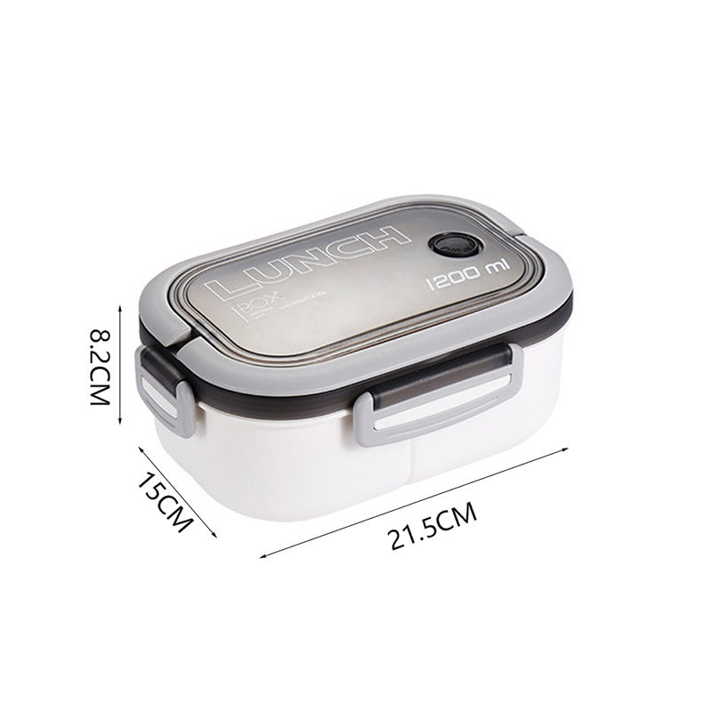 Single Double-layer Lunch Box Portable Compartment Fruit Food Box Microwave Lunch Box With Fork And Spoon Picnic Fresh Box