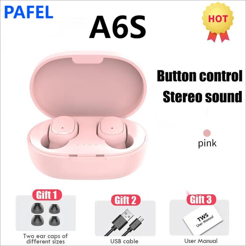 PAFEL A6S earphone TWS Wireless Bluetooth earpods Suitable for Mobile Phones Sports Music Portable Mini Wireless Headset In-Ear Noise Canceling Wireless Earbuds