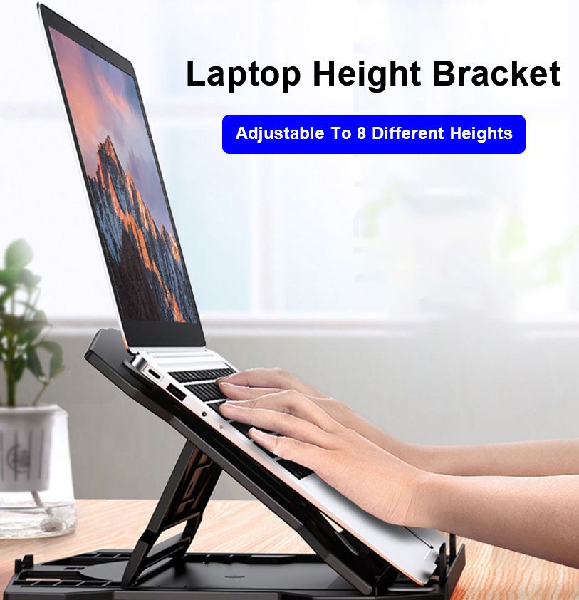 Computer stand laptop base eight level adjustment laptop stand height heat dissipation lifting bracket heat dissipation rotatable pad with turntable