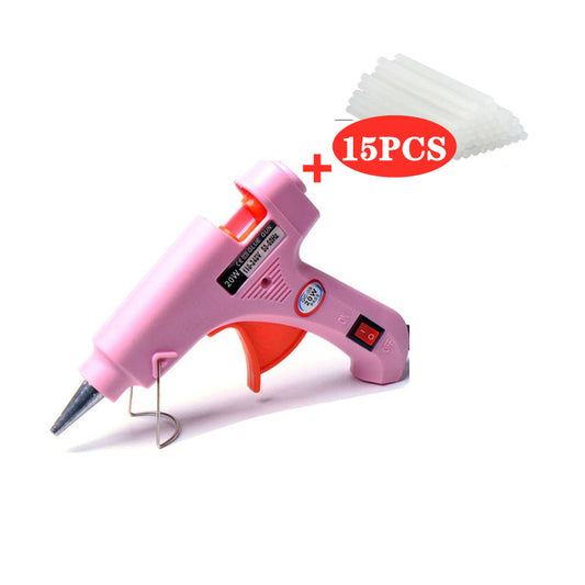 Upgraded Hot Glue Gun+15Pcs Lengthened Melt Glue Sticks Safe and nontoxic Christmas Tool02