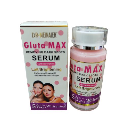 DR MEINAIER Gluta Max DARK SPOTS REMOVER Lait Brightening Serum. Moisturizes, Lighten & Whiten Dark Spots, Removes Freckles, Inhibit Spots, Evens the skin tone, Smooths, Brightens and Glows
