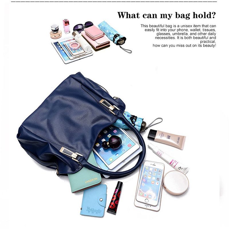 Women's bag Female Shoulder bag Handbag for women Crossbody bag new Casual fashion soft bags large capacity oblique body handbag Solid Color blue black
