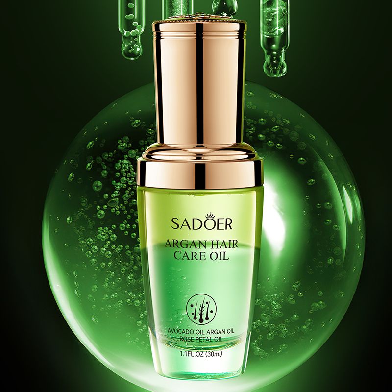 SADOER Triple Plant Serum in One Rose Petal Oil, Coconut Oil, Argan Oil Hare Care Oil, For Hair Softening Hair Repair