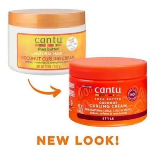 Cantu Shea Butter Coconut Curling Cream For natural Curls,Coils & Waves-340g