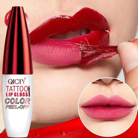 QICIY Natural Matte Stained Lip Tear off Lipstick Durable Waterproof Non stick Cup Mist Tear off Lip Gloss