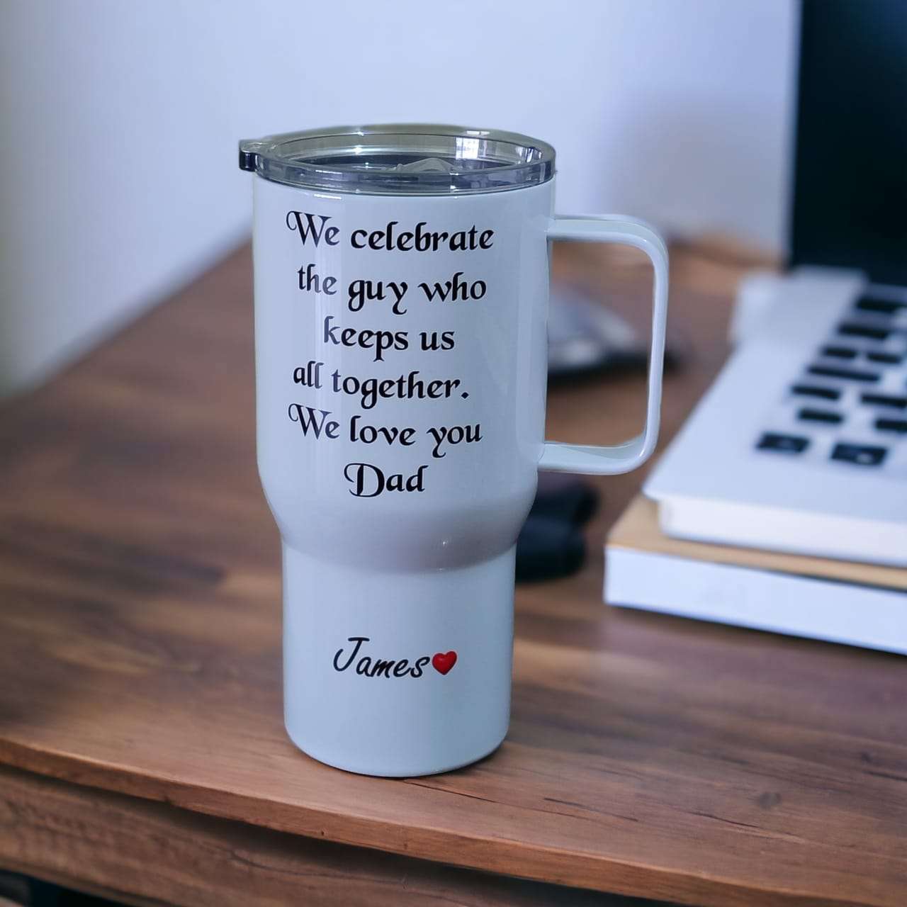 Travel Mug Tumbler With Handle