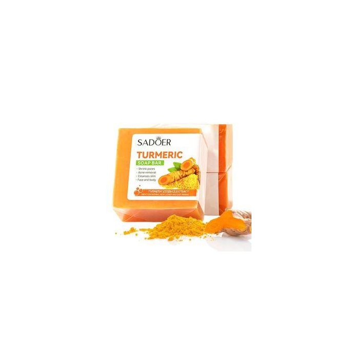 Tumeric Soap For Acne Removal Shrink Pores, Cleanse Skin, Moisturize, Hydrate Natural Turmeric Soap Bar for Face & Body