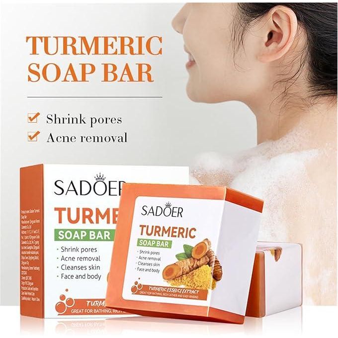 Turmeric Anti Acne Soap,Tend Skin Moisturizing Deep Cleansing Face And Body Tumeric Soap