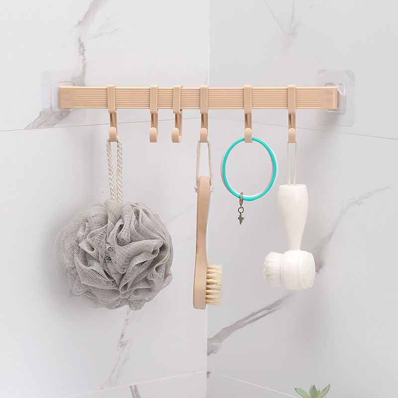 UPHUI 6 Hook Assembly Adhesive Hook Row Hook Towel Rack Kitchen Storage Rack Bathroom Wall Hanging Hook Multifunctional Key Hook