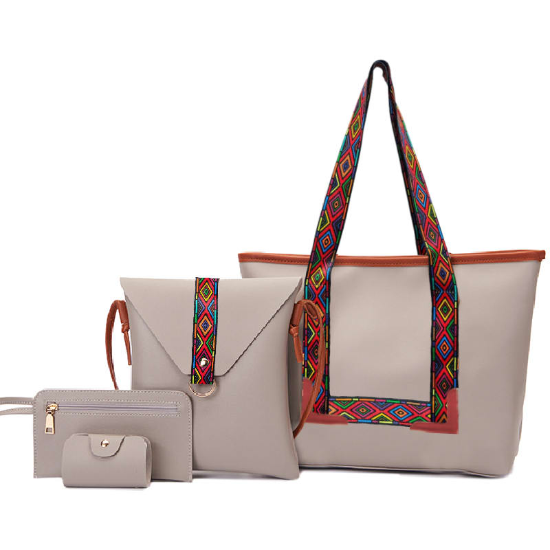 4 PCS Women Bags Handbags Ladies Bags Purse Tote Bags Shoulder Bags