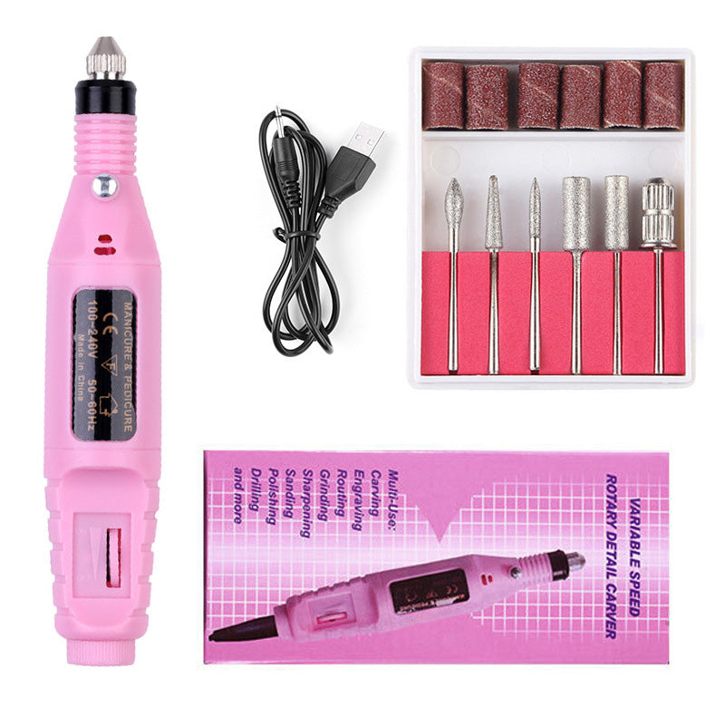 1 Set Professional Electric Nail Drill Machine Manicure Machine Pedicure Drill Set Ceramic Nail File Nail Drill Equipment Tools ,Nail Art Nail Tools 6 Bits Drill Personal Care