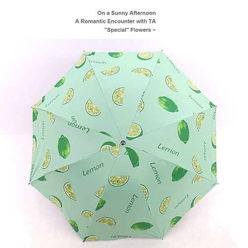 Cute Female Umbrella Fresh Fruit Umbrella Student Folding UV Protection Sun Sunshade Female Sunny and Rainy Dual Use Sun Umbrella Folding Wholesale