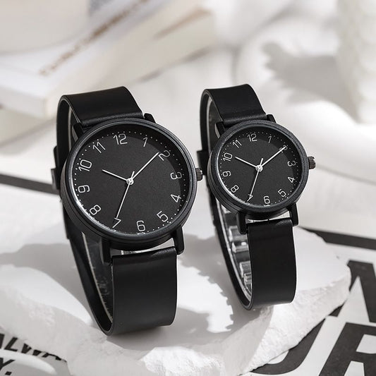 2 PCS/Set New Style Brand Versatile Fashion Simple Niche Fashion Student Men And Women Watch High-Looking Couple Watch
