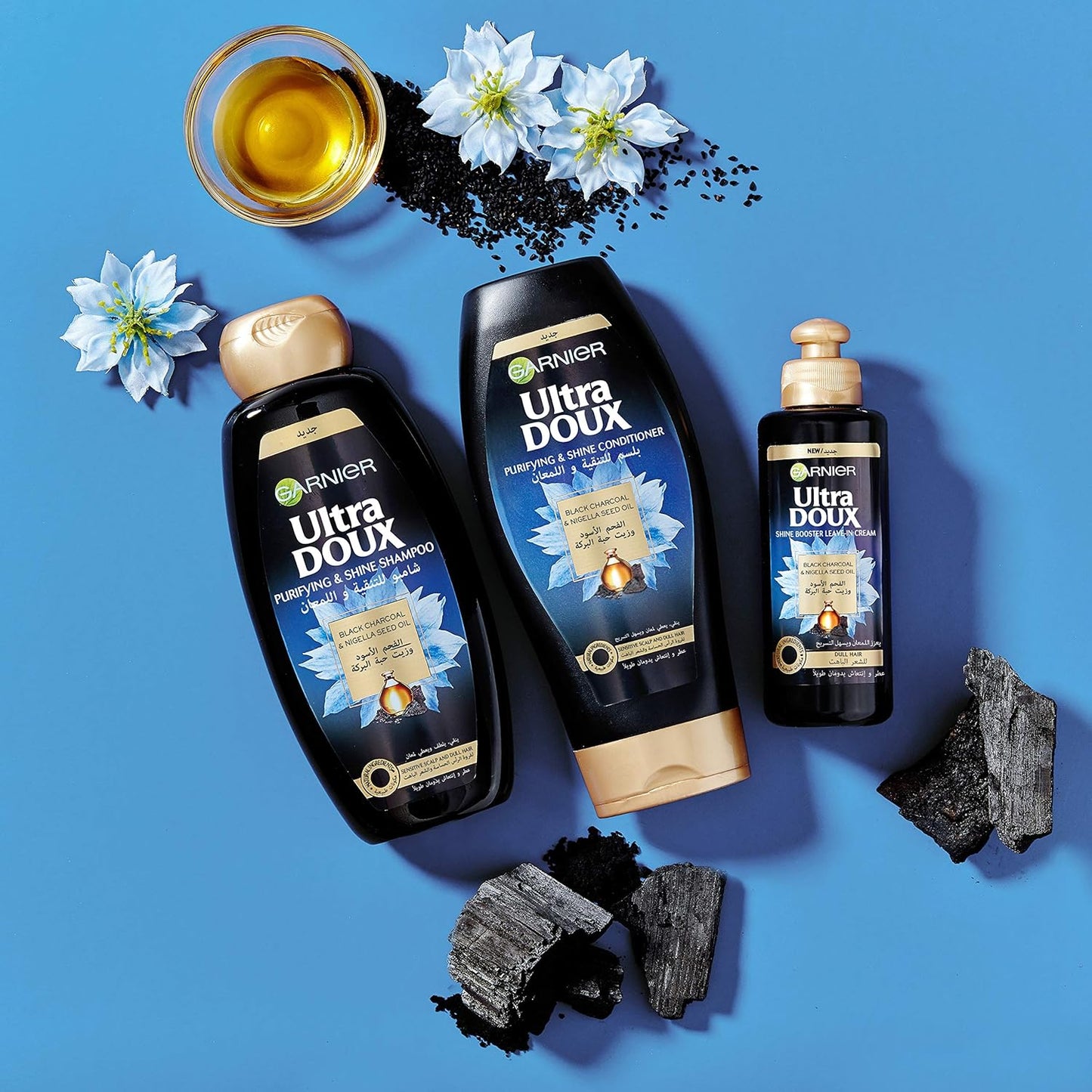 Garnier Ultra Doux Black Charcoal Shampoo 400ml