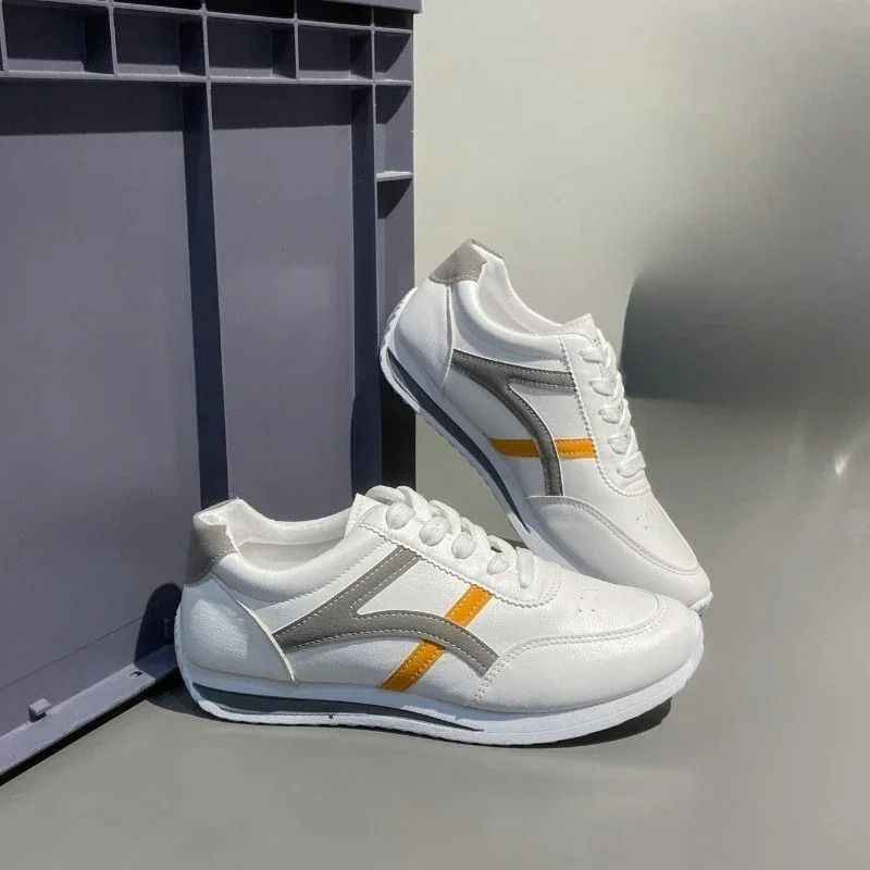 ASSKLO Sneakers Women Large Size New Sports Shoes Women's Small White Shoes Fashion Comfort Sneakers Lightweight Casual Running Shoes trendy shoes tennis shoe ladies shoes leather upper White Red Grey