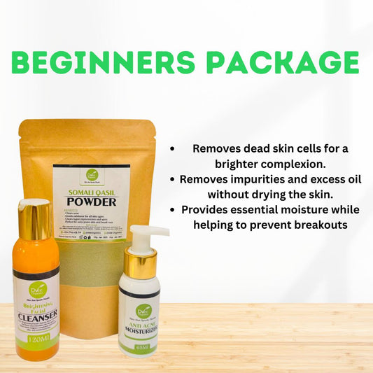 Beginners Package - Dvee Organics - Simple Skincare Routine for Starters for Exfoliating and Moisturizing Benefits