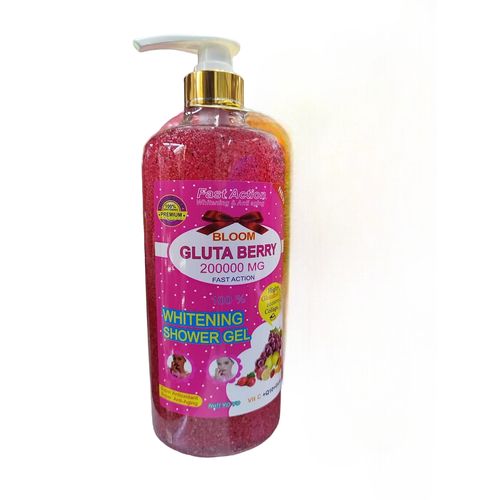 Bloom Gluta Berry COLLAGEN, GLUTATHIONE & Vitamin C Whitening & Anti-Aging Shower Gel. Cleanses, Fades Freckles, Dark Spots, Hyperpigmentations, Slows aging, Brightens, Glows, Smooths & Nourishes