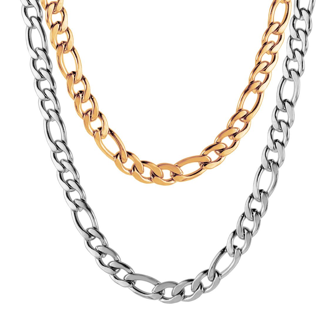 men chain necklace jewelry man/men hip hop chain necklace FIGARO chain necklace silver stainless steel chain necklace jewelry accessories for men festival gift, birthday gift