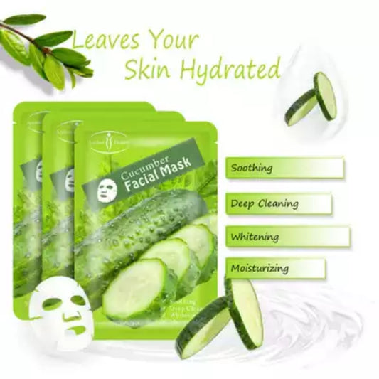 10Pcs Aichun Beauty Cucumber Facial Mask Sheet Soothing Cleaning Deep Face Mask Skin Care