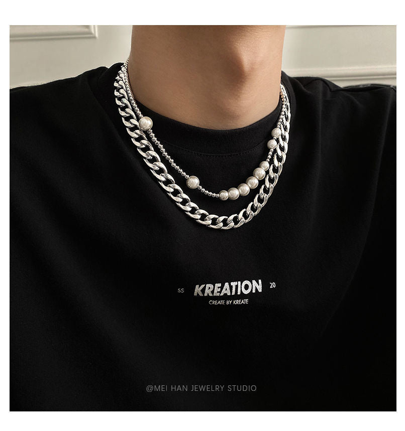 New Arrivals Non-embroidered steel NK chain men's Cuban necklace 304 titanium steel necklace women's hiphop European and American hip hop DIY jewelry accessories Valentine's Day Gifts