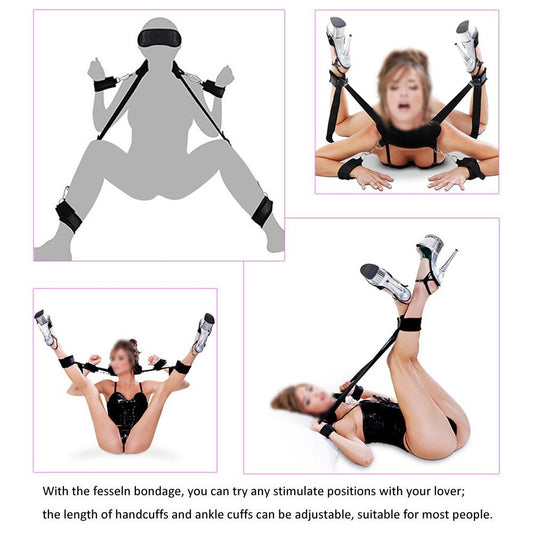 HW Adult SM Fancy Dress Handcuffs Cuffs Strap Whip Rope Neck Cosplay Sex Toys Bandage Gift adult women sex toys