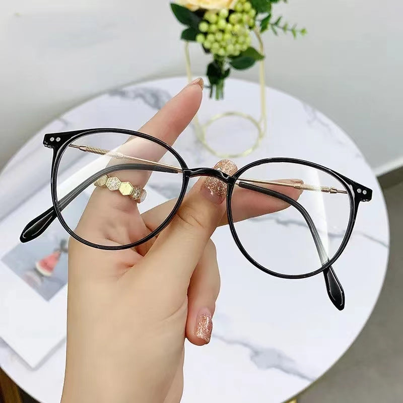 New Unisex Round Anti Blue Light Glasses For Men Women Leopard Computer Glasses Frame Optical Spectacle Eyeglass