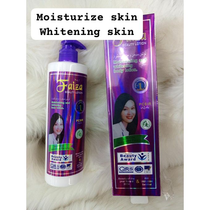 Faiza Moisturizing And Whitening Body Lotion Remove Dark Circles Acne Wrinkles Freckles and Moisturizing Lotion 400ml Evens Skin Tone Clear and Smoother Skin