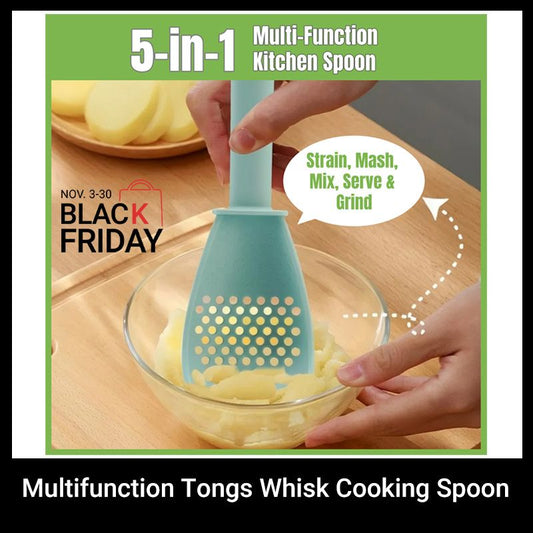 Multifunction Tongs Whisk Kitchenware Set Soft Silicone Cooking Spoon Drain Spoon Mashed Potato Grinder Noodle Scoop Egg Beater Churns Egg White And Yolk Separation Food Clip cook