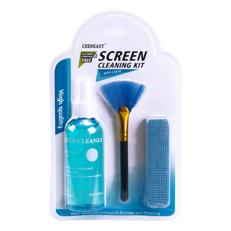 3 in 1 TV And Mobile Phone And Laptop Monitor Computer LCD Screen Cleaner Digital Camera Screen Cleaning Mobile Phone Screen Cleaning Kit CD Scanner Keyboard Cleaning Tools Protective Agents