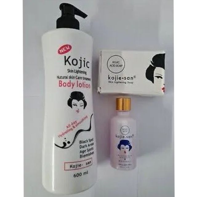 Kojie San Skin Lightening & Brightening Kojic Acid Lotion, Serum and Soap