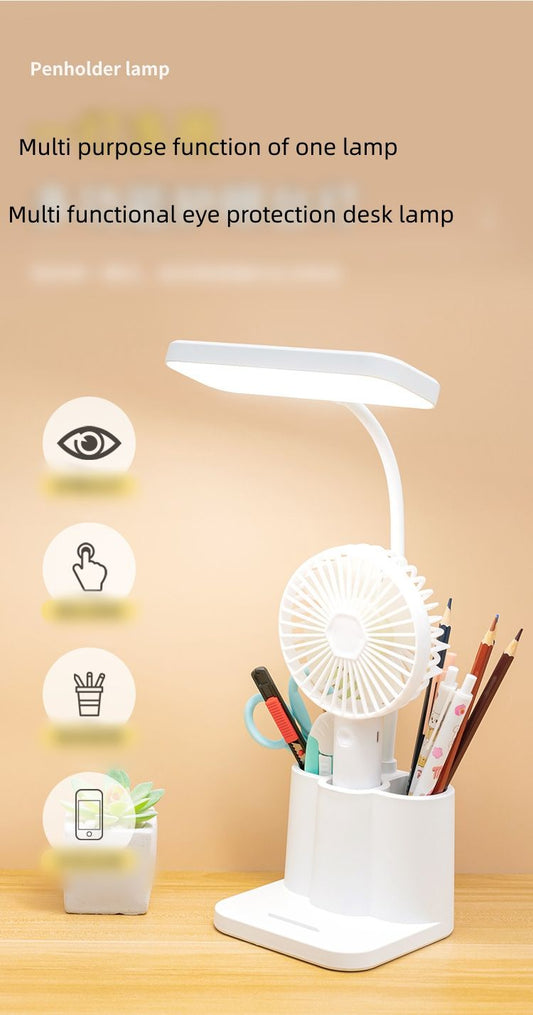 Desk lamp creative intelligent student dormitory desk eye protection lamp bedside reading LED pen holder lamp