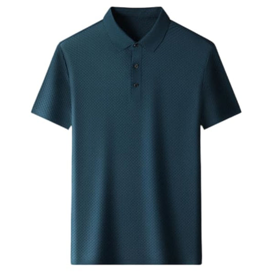 Men's Nylon Jacquard Polo Shirt High-Grade Short-Sleeved Youth Lapel T-Shirt T-Shirts