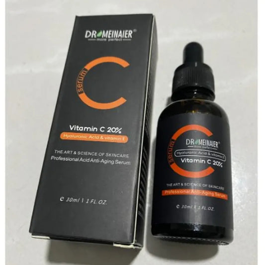 DR MEINAIER Vitamin C Face Serum with Hyaluronic Acid & Vitamin E Whitening Moisturizing Brightening Improve Roughness Lighten Spots Facial Essence