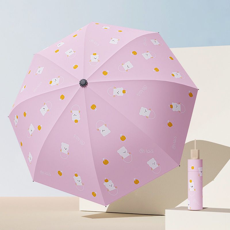 Jumping Bear Umbrella Folding Umbrellas Sun/UV protection Umbrella Dual-use Umbrella for Sun and Rain