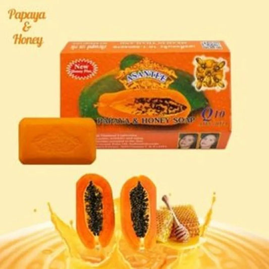 2PCs Asantee Papaya And Honey Skin Lightening Face And Body Soap Asante Brightening Skin Care Soap