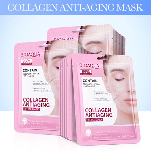 New Arrivals 8Pcs Collagen Face Mask Anti-wrinkle Retinol Hyaluronic Acid Firming Facial Masks Hydrating Anti-aging Repair Brightening Moisturizing Face Mask Facial Skin Care