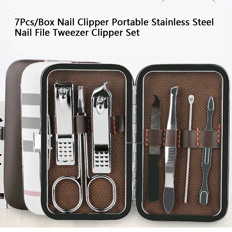 Professional Nail cutter Pedicure Scissors Set Stainless Steel Eagle Hook Portable Manicure Nail Clipper Tool Sets