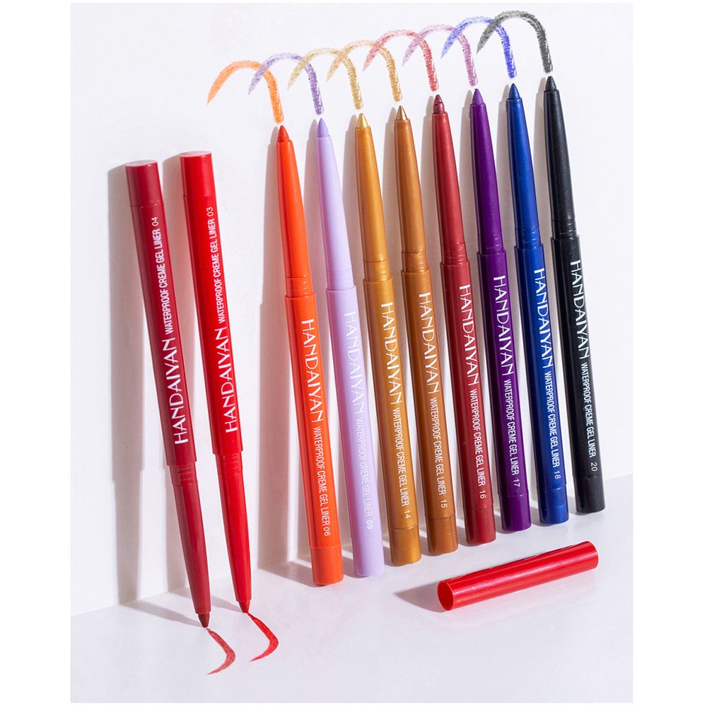 The new 6-piece Eyeliner HANDAIYAN Rotatable Waterproof Non-halo Color Eyeliner pencil set