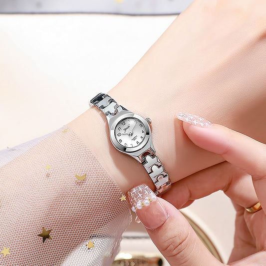 New Fashion Steel Belt Bracelet Women's Watch Girl's Style Small Dial Temperament Wrist Watch Simple High-end Quartz Watch With High Aesthetic Value