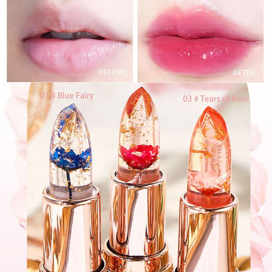 Petal jelly color changing lipstick Moisturizing, moisturizing, repairing dryness, non fading, non staining cup new lipstick color changing lipstick moisturizing, waterproof