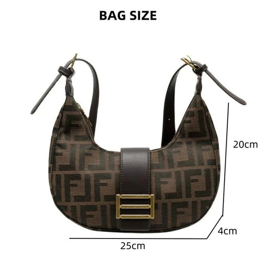 Mateamoda Refined Monogram Hobo Shoulder Bag