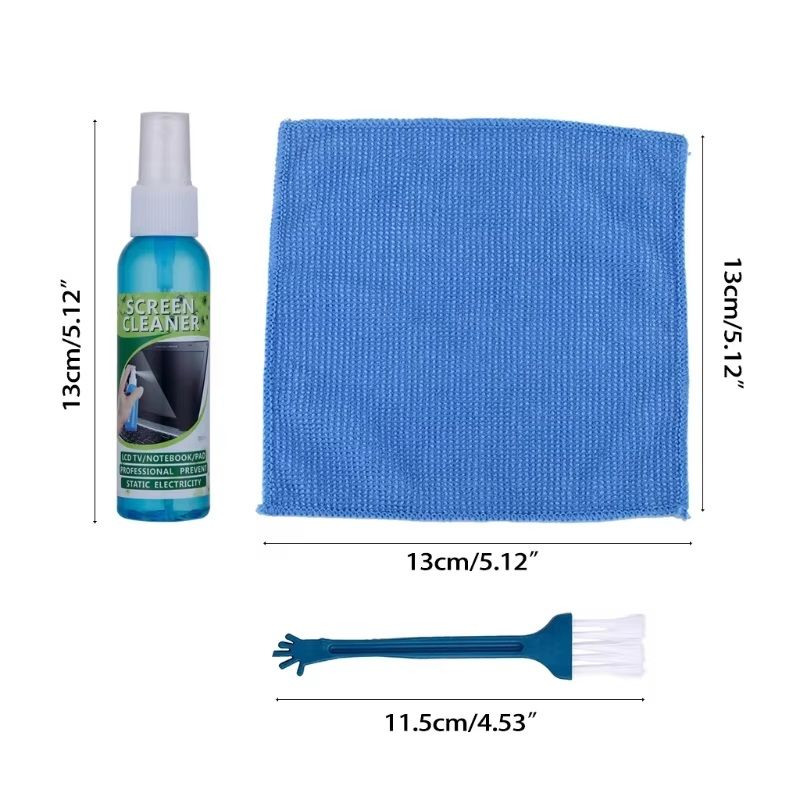 3 in 1 TV And Mobile Phone And Laptop Monitor Computer LCD Screen Cleaner Digital Camera Screen Cleaning Mobile Phone Screen Cleaning Kit CD Scanner Keyboard Cleaning Tools Protective Agents