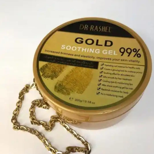 Dr. Rashel Gold Soothing Gel 99%, Skin Elasticity & Firming, 300g - DR RASHEL